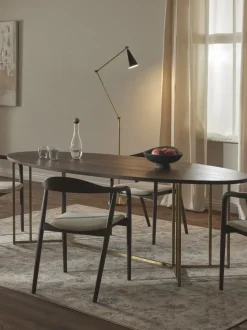 Mesa de comedor ovalada de madera de mango Luca, tamaños diferentes