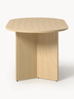 Mesa de comedor ovalada de madera Toni, tamaños diferentes
