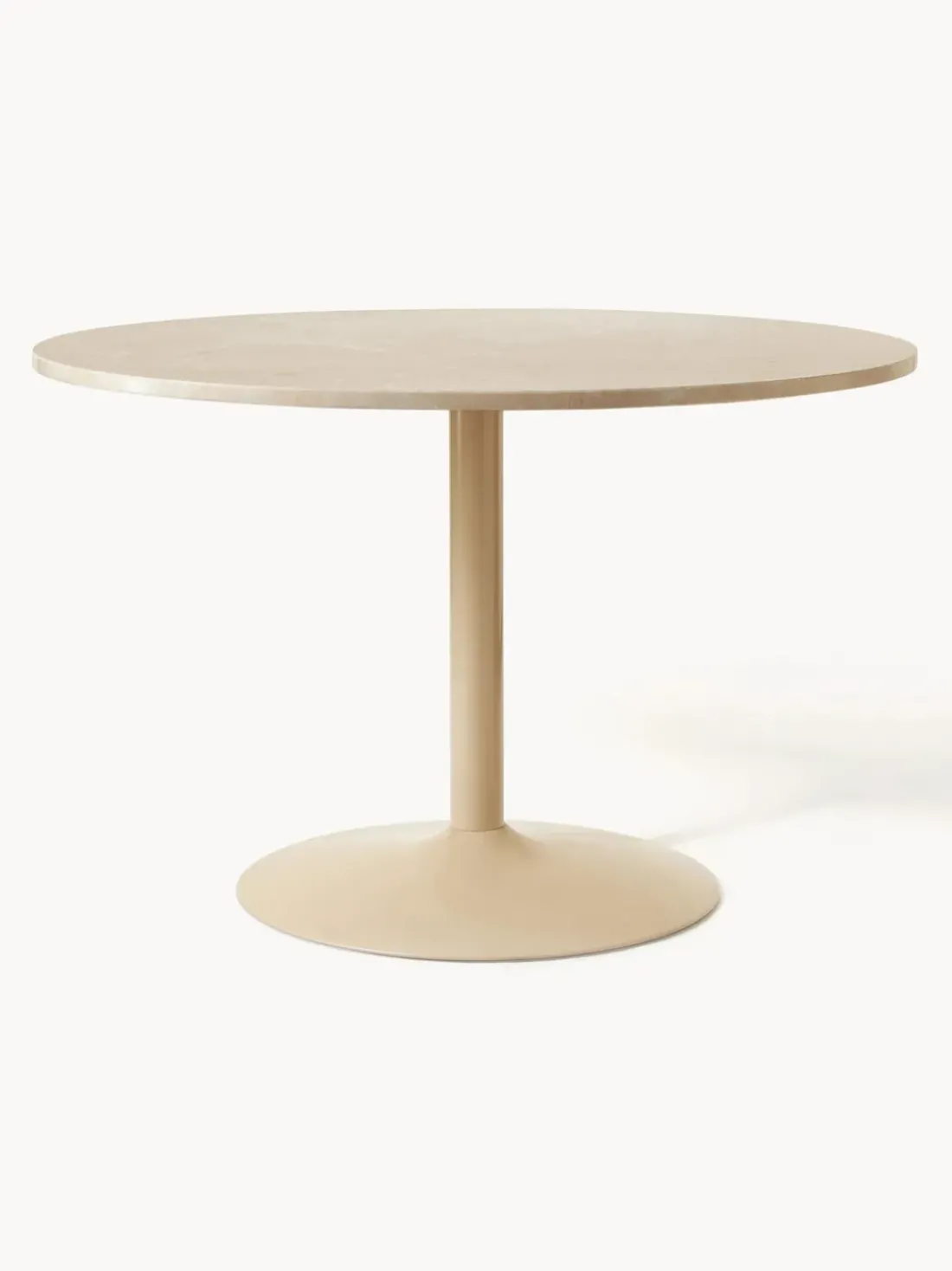 Mesa de comedor ovalada de mármol Miley, 120 x 90 cm