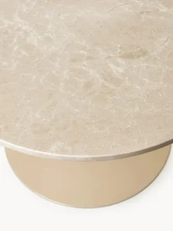 Mesa de comedor ovalada de mármol Miley, 120 x 90 cm