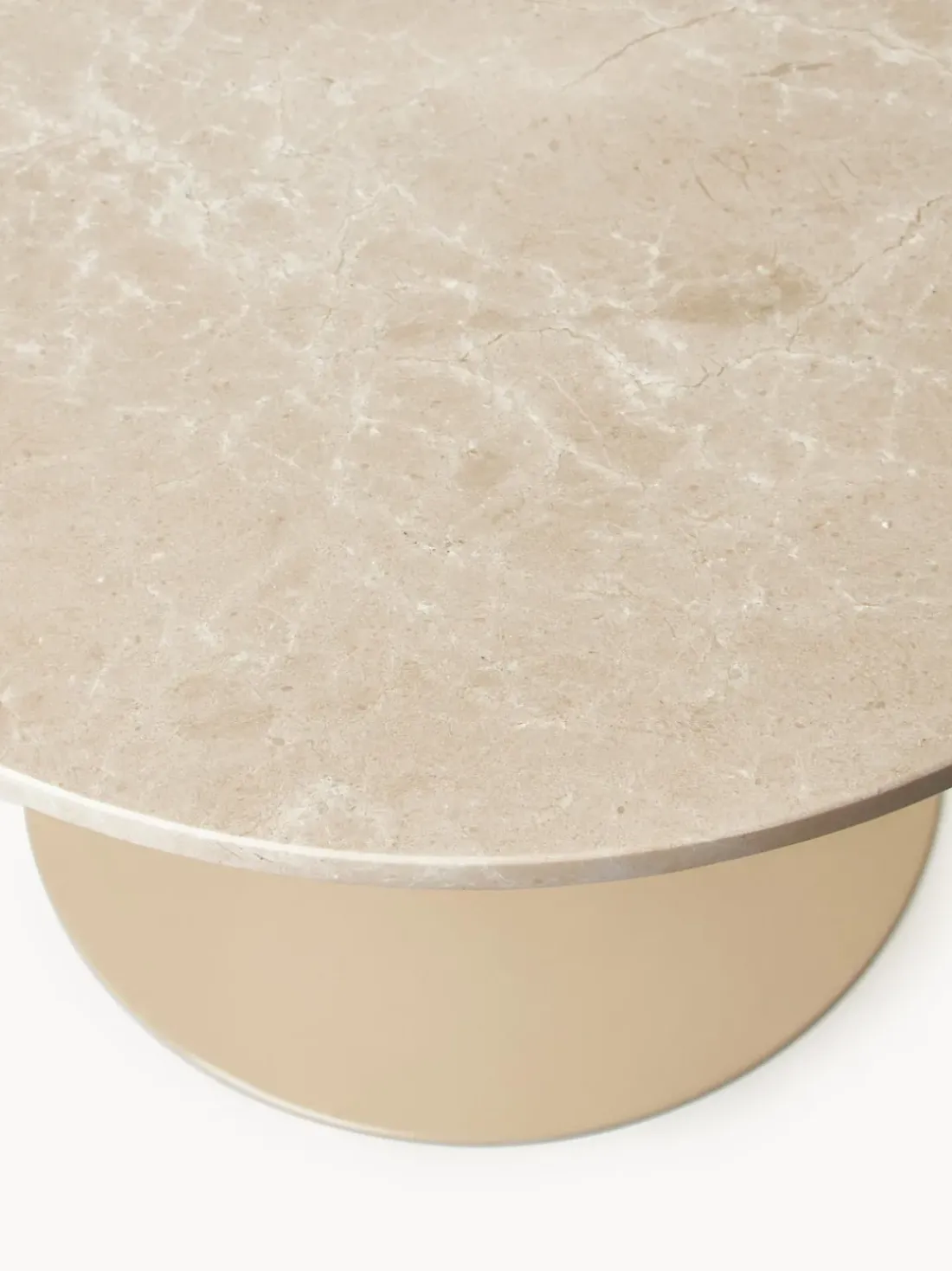 Mesa de comedor ovalada de mármol Miley, 120 x 90 cm