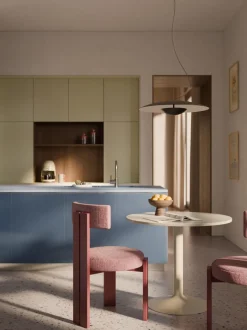 Mesa de comedor ovalada de mármol Miley, tamaños diferentes
