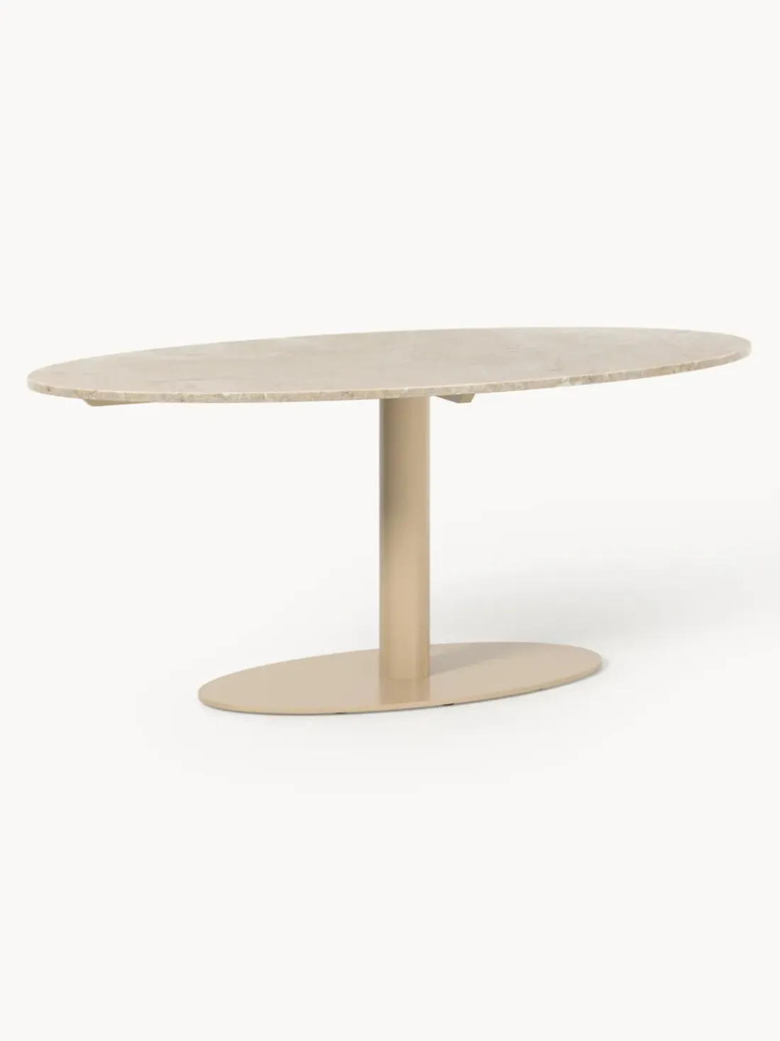 Mesa de comedor ovalada de mármol Miley, tamaños diferentes