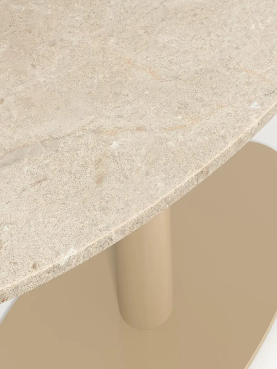 Mesa de comedor ovalada de mármol Miley, tamaños diferentes