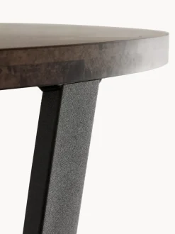 Mesa de comedor redonda Amble con tablero en look mármol, Ø 110 cm