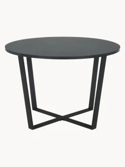 Mesa de comedor redonda Amble con tablero en look mármol, Ø 110 cm