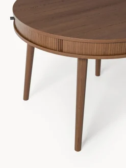 Mesa de comedor redonda con espacio de almacenamiento Calary, tamaños diferentes