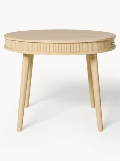 Mesa de comedor redonda con espacio de almacenamiento Calary, tamaños diferentes