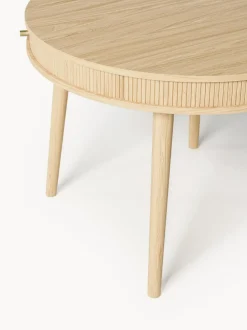 Mesa de comedor redonda con espacio de almacenamiento Calary, tamaños diferentes