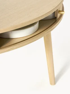 Mesa de comedor redonda con espacio de almacenamiento Calary, tamaños diferentes