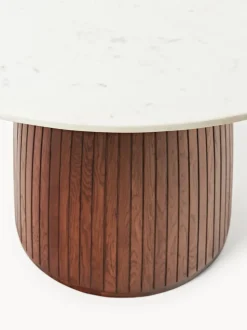 Mesa de comedor redonda con tablero de mármol Nelly, tamaños diferentes