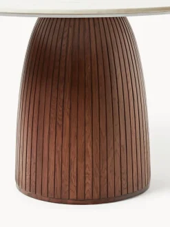 Mesa de comedor redonda con tablero de mármol Nelly, tamaños diferentes