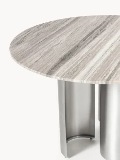 Mesa de comedor redonda con tablero de mármol Noam