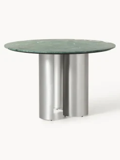 Mesa de comedor redonda con tablero de mármol Noam
