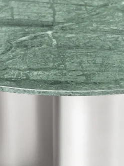 Mesa de comedor redonda con tablero de mármol Noam