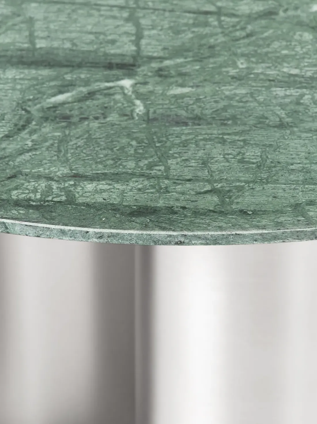 Mesa de comedor redonda con tablero de mármol Noam
