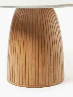 Mesa de comedor redonda con tablero de mármol Nelly, tamaños diferentes