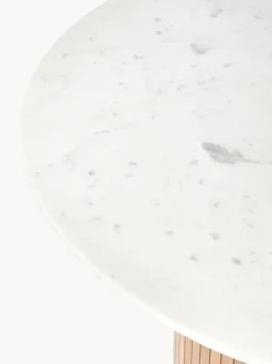 Mesa de comedor redonda con tablero de mármol Nelly, tamaños diferentes