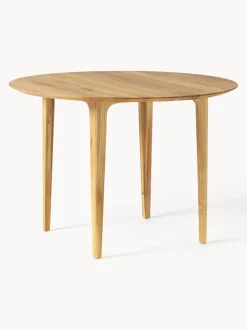 Mesa de comedor redonda de madera de roble maciza Archie, Ø 110 cm