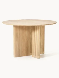 Mesa de comedor redonda de madera de roble Jolka, tamaños diferentes