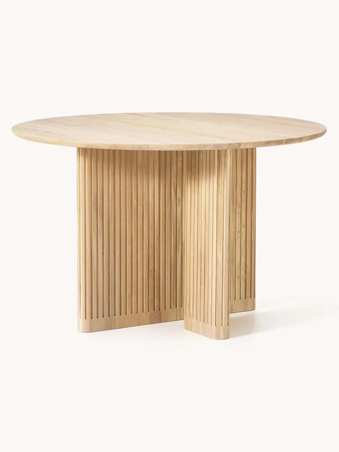 Mesa de comedor redonda de madera de roble Jolka, tamaños diferentes