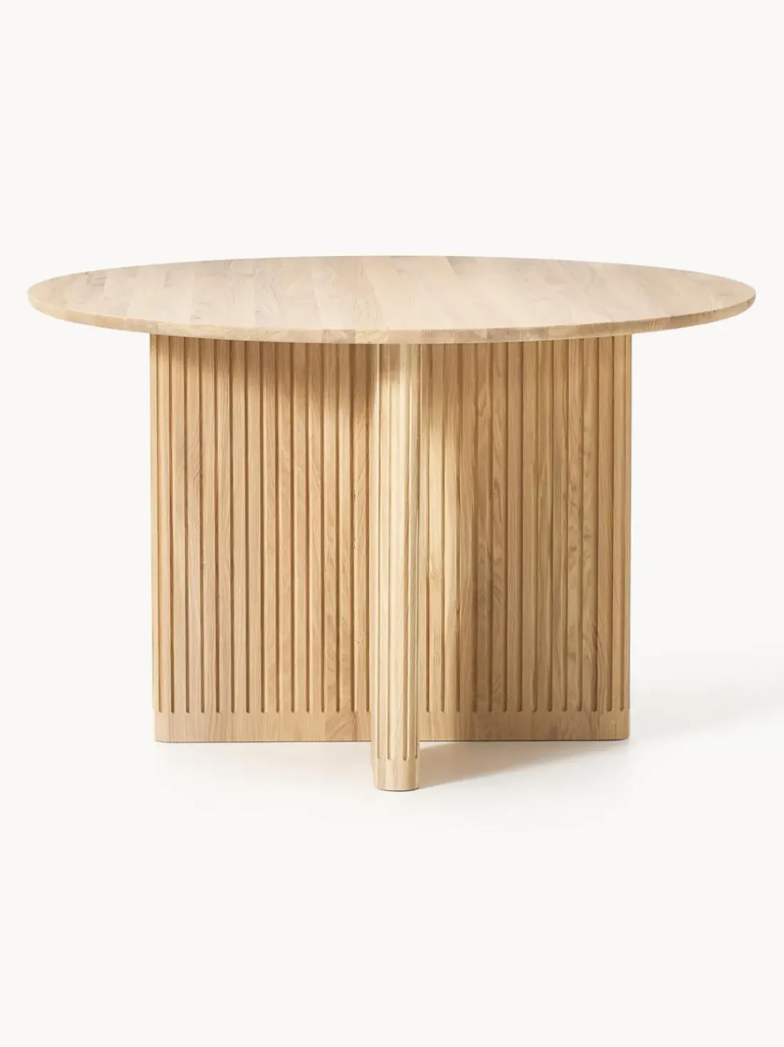 Mesa de comedor redonda de madera de roble Jolka, tamaños diferentes