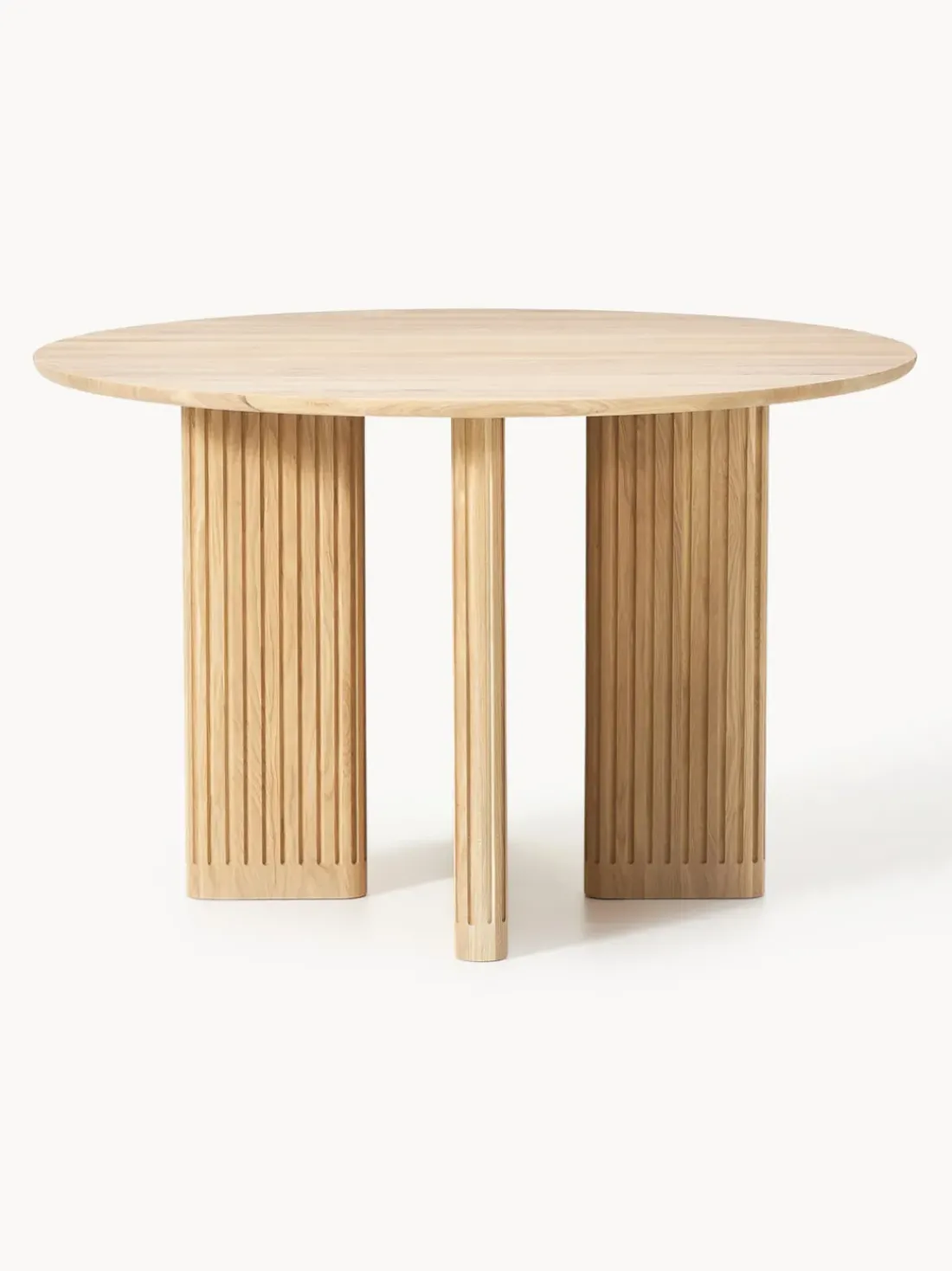 Mesa de comedor redonda de madera de roble Jolka, tamaños diferentes