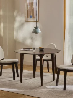 Mesa de comedor redonda de madera de mango Archie, tamaños diferentes
