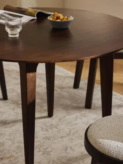 Mesa de comedor redonda de madera de mango Archie, tamaños diferentes