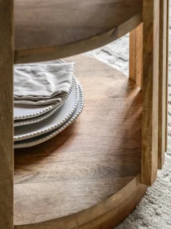 Mesa de comedor redonda de madera de mango Voss, Ø 110 cm
