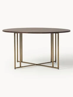 Mesa de comedor redonda de madera de mango Luca, tamaños diferentes