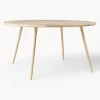 Mesa de comedor redonda de madera de roble Accent, tamaños diferentes