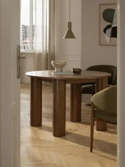 Mesa de comedor redonda de madera de roble Ohana, tamaños diferentes