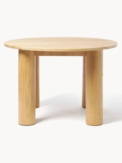 Mesa de comedor redonda de madera de roble Ohana, tamaños diferentes