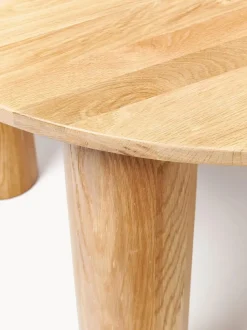 Mesa de comedor redonda de madera de roble Ohana, tamaños diferentes