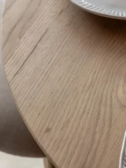 Mesa de comedor redonda de madera de roble Hatfield, Ø 110 cm