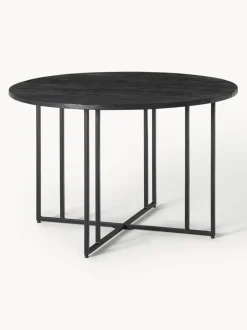 Mesa de comedor redonda de madera de mango Luca, tamaños diferentes
