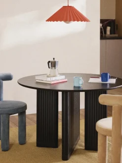 Mesa de comedor redonda de madera de roble Jolka, tamaños diferentes