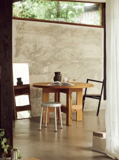 Mesa de comedor redonda de madera de roble Farmhouse, Ø 120 cm