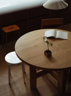 Mesa de comedor redonda de madera de roble Farmhouse, Ø 120 cm