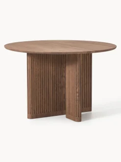 Mesa de comedor redonda de madera de roble Jolka, tamaños diferentes