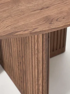 Mesa de comedor redonda de madera de roble Jolka, tamaños diferentes