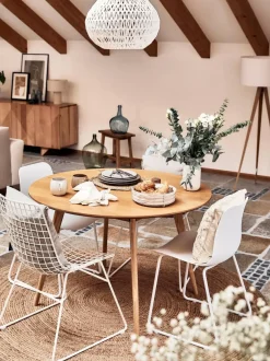 Mesa de comedor redonda de roble Yumi, Ø 115 cm