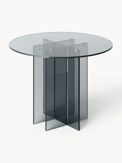 Mesa de comedor redonda de vidrio Anouk, tamaños diferentes