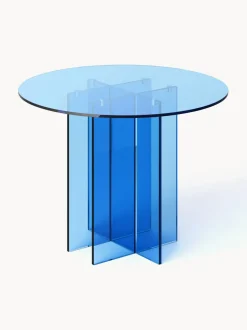 Mesa de comedor redonda de vidrio Anouk, tamaños diferentes