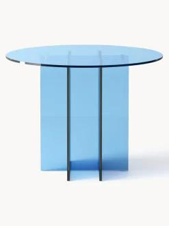 Mesa de comedor redonda de vidrio Anouk, tamaños diferentes