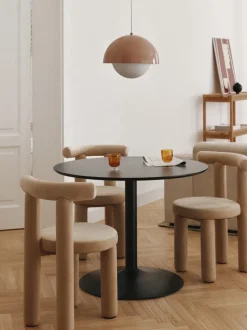Mesa de comedor redonda Menorca, tamaños diferentes