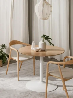 Mesa de comedor redonda Menorca, tamaños diferentes