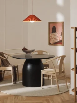Mesa de comedor redonda Nelly con tablero de mármol Ø 115 cm
