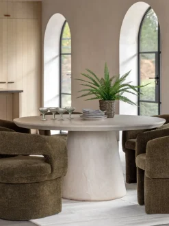 Mesa de comedor redonda Pedra, Ø 152 cm